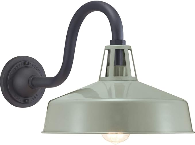 Progress Lighting Cedar Springs Collection 1-Light Farmhouse Outdoor Extra-Large Wall Lantern Light Pistachio