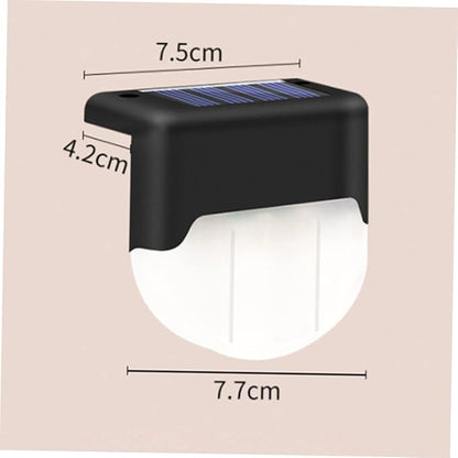 Solar Powered Stair Light with Warm LED Outdoor Handrail and Fence Lamp Easy Installation Wide Lighting Angle Weather Resistant Design for Patio Garden Deck