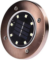 8 LED Solar Ground Lights Solar Powered Disk Lights Outdoor Solar Garden Path Lights for Lawn Pathway Yard Driveway | Lumora