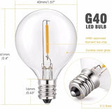100FT Outdoor Patio Black String Lights with 52 Shatterproof G40 LED Clear Globe Bulbs for Indoor/Outdoor, 2-Pack | Lumora