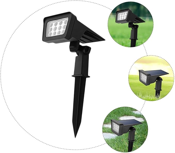 POPETPOP Solar-Powered Garden Stake Light Led Outdoor Night Light Ground Pathway Lamp Solar Projection Lamp Eco-Friendly