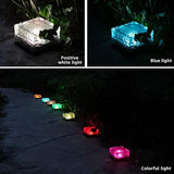 Solar Ice Glass Light,2 Packs Solar Powered Garden Lights, Waterproof IP68 Outdoor Table & Path Lights, Decorative | Lumora