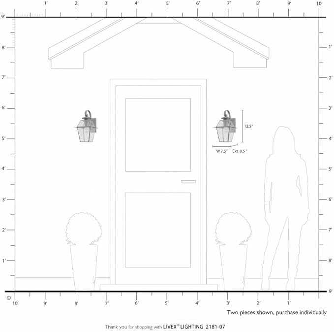 Livex Lighting 2181-91 Westover 1 Light BN Outdoor Wall Lantern, Brushed Nickel | Lumora