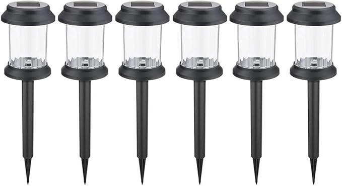 Kisangel 6Pcs Solar Lawn Lights Outdoor Ground Insert Landscape Lighting Waterproof LED Garden Path Lights for Yard Patio Night Illumination