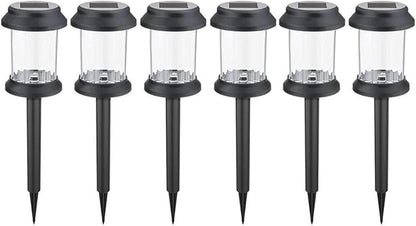 6pcs Solar Lawn Lamps Ground Plug Path Lights Waterproof Outdoor Garden Landscape Lighting for Patio Yard Decor