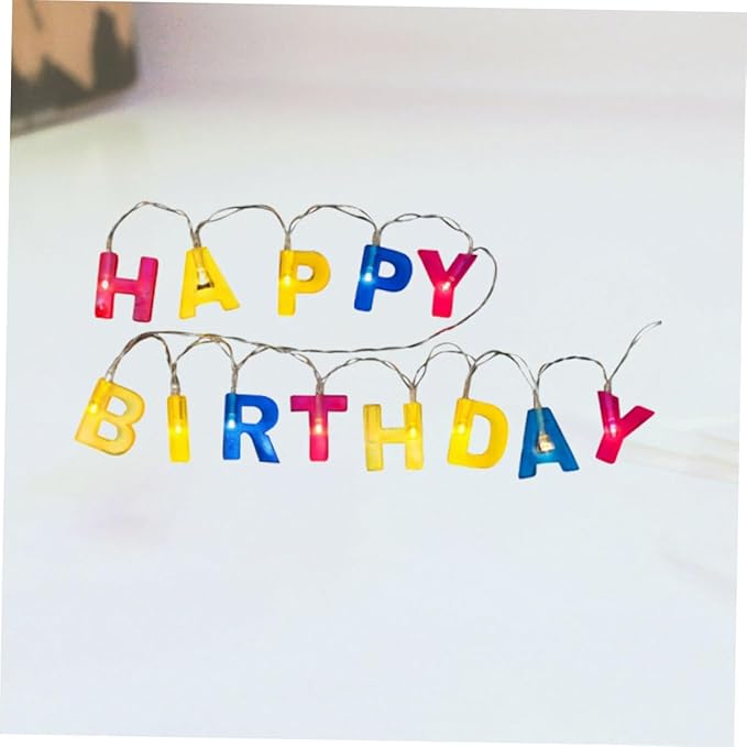 Unomor 1set Led String Lights Letter Style Birthday Lamp String for Home Party Decorations Warm Festival Lights for | Lumora