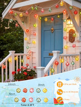 Oviejo 8.5FT LED Tiki Bar String Lights, 10 Multicolor Patio Lights Plug in