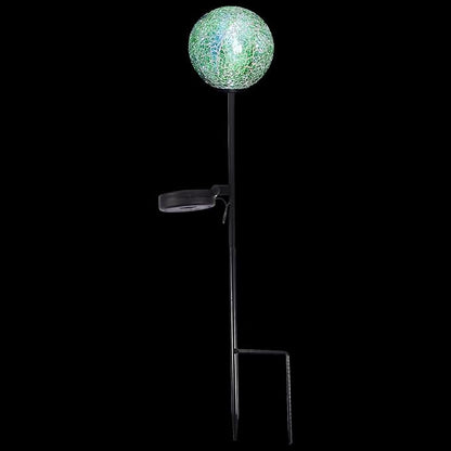 Solar Garden Light LED Yard Light Waterproof Glass Ball-Shaped Ground Insert Outdoor Landscape Lighting for Patio Lawn Path