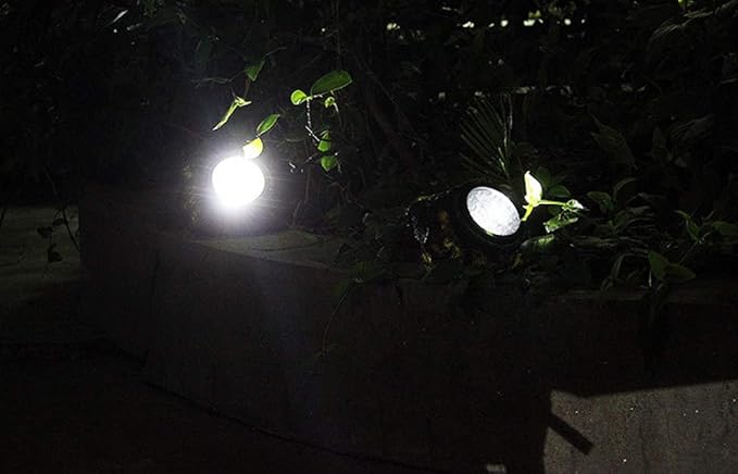 Solar Powered Rock Lights Outdoor Solar Garden Rock Light Outdoor 4LED Solar Powered Rock Stone Spotlight for Gardens Pathway Patio Yard Driveway Tree Pool Porch Deck Landscape,2 Pack