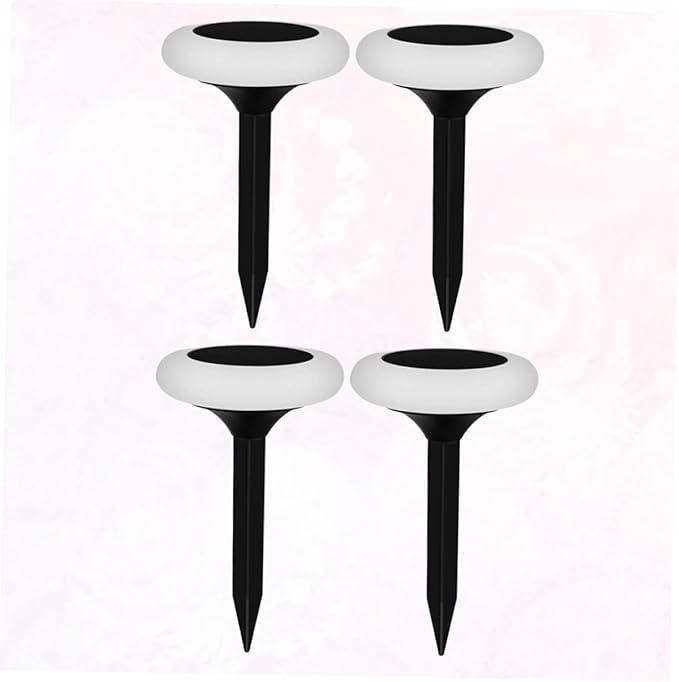 Vaguelly 4pcs RGB Solar Ground Plug Light Outdoor Garden Lights Solar Pathway Lamp for Driveway Landscape Patio