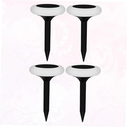 Vaguelly 4pcs RGB Solar Ground Plug Light Outdoor Garden Lights Solar Pathway Lamp for Driveway Landscape Patio