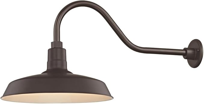 Dolan Designs Bronze Gooseneck Barn Light with 16" Shade