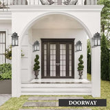 Darkaway Outdoor Porch Lights Wall Mount, Outside Light Fixtures Sconces Wall Lighting with Water Ripple Glass Waterproof Exterior Lights for Patio Yard House Hallway Doorway Garage