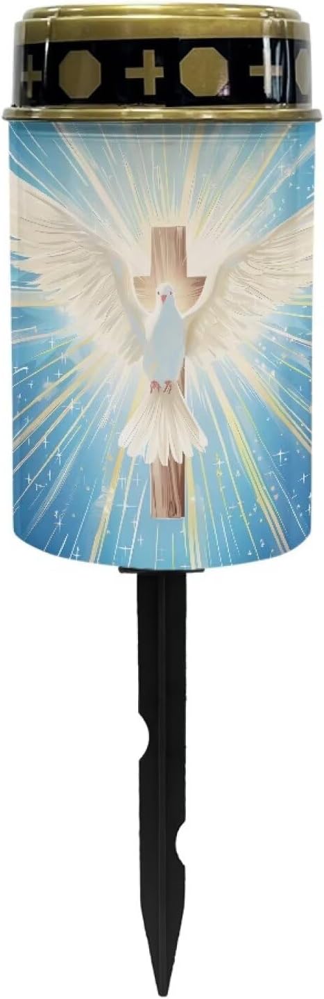ZOUTAIRONG Solar Cross for Cemetery Grave,2 Pack Solar Garden Lights Outdoor Garden Lights Solar Pathway Lights Outdoor Cemetery Solar Lights for Grave Solar Lights for Cemetery Gravesite