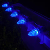 C7 Blue OptiCore Commercial Christmas Lights – LED Bulbs for Outdoor Holiday Party; Green Wire (100 Lights, 100 ft | Lumora