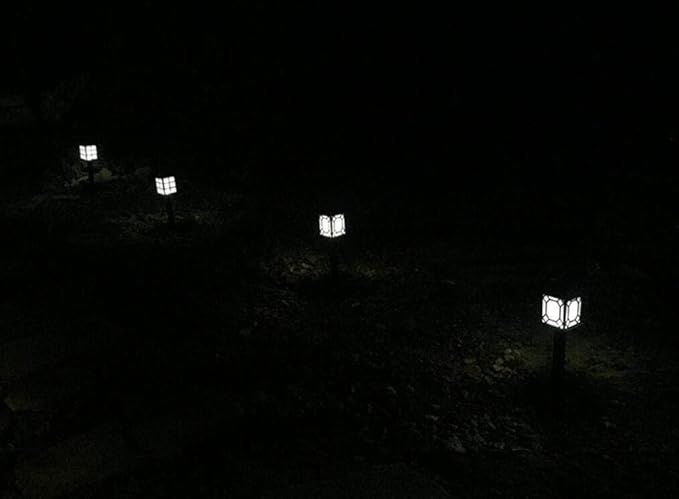 Solar Pathway Lights Outdoor Waterproof LED Solar Garden Lights Landscape Lights for Walkway Patio Path Lawn Garden Yard Driveway,White,4 Pack