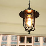 American Style Outdoor Light,Waterproof Wrought Iron with Transparent S Lampshade,Garden,Hallway,Villa Hanging | Lumora