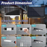 Brightever Solar Fence Lights Outdoor Black 16-Pack, 3000K/5000K/6500K