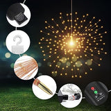SHUKAN 5 Pcs 1000LED Solar Starburst Sphere Lights,Firework Light Timer