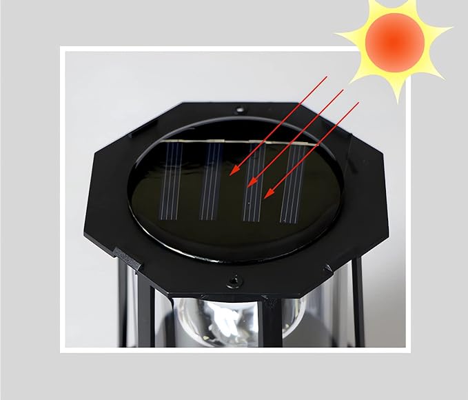 Solar Lighthouse Rotating Light - 360 Degree Light Houses Lamp For Yard, IP65 Waterproof Durable Lighthouse Lamps Towers Statue Lights For Outdoor Garden Pathway Patio (Black -Large - Style B)