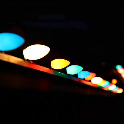 C7 Christmas Lights Outdoor 25Ft Multicolored Christmas Lights with 27 Glass Incandescent Bulbs (2 Spare), Vintage Colorful String Light for Garden Wedding Party Xmas Decorations