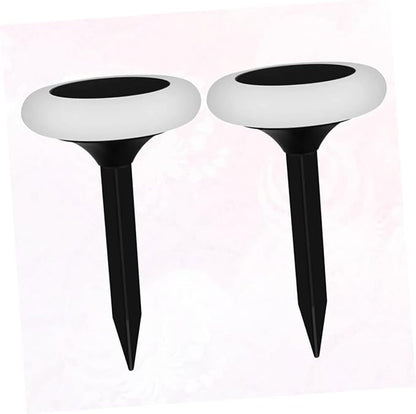 DOITOOL Solar-Powered Garden Lights 2 Pack Ground RGB Led for Outdoor Pathway Landscape