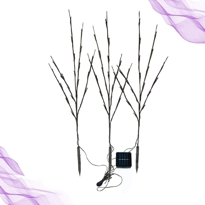 VICASKY 60led Lighted Branches Twig Lights Tree Branch Up Led Twigs Plug in Christmas Weeping Willow Design Will Solar Powered Artificial 82. 00x8. 00x6. 00cm Colorful