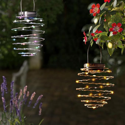 4 Pack Outdoor Solar Hanging Lantern Lights - Waterproof Solar Pineapple Light Outdoor for Garden,Yard Porch Lawn Backyard Landscape Pathway Patio Outside Gardening (Colored Light)