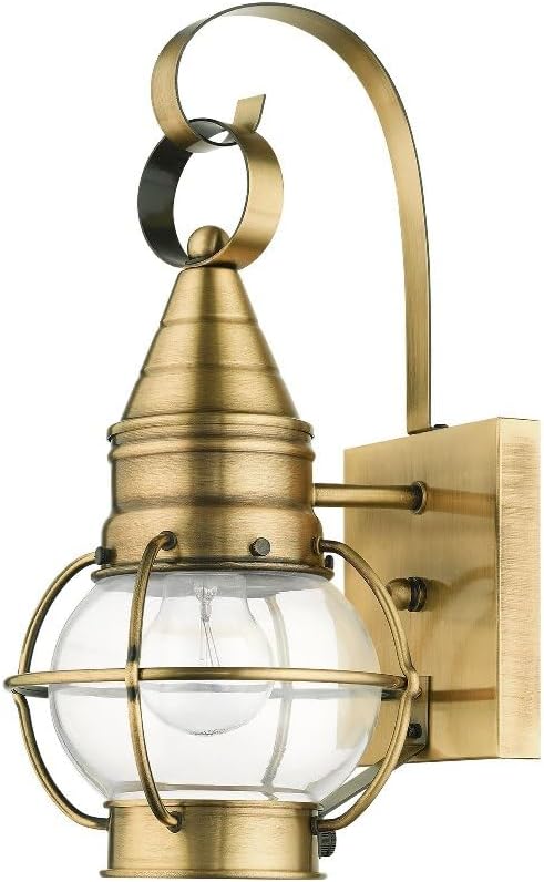 Livex Lighting 26900-04 Transitional One Light Outdoor Wall Lantern from Newburyport Collection in Black Finish | Lumora