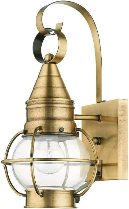 Livex Lighting 26900-04 Transitional One Light Outdoor Wall Lantern from Newburyport Collection in Black Finish