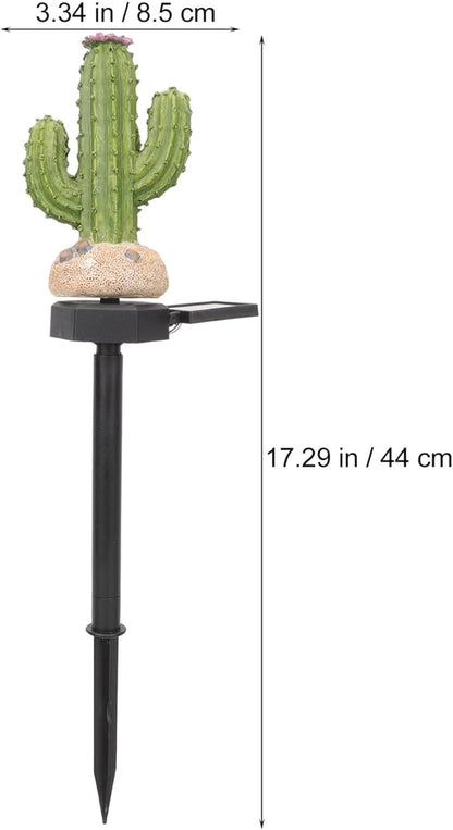 DOITOOL Cactus Solar Stake Light for Yard Solar Garden Decor Outdoor Landscape Lighting for Patio