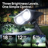 Consciot Solar Spot Lights Outdoor Waterproof, Landscape Solar Spotlights