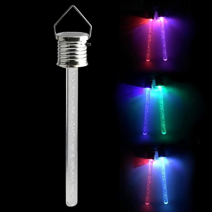 Uonlytech Outdoor Decor Solar Hanging Light Color Change Solar Acrylic Bubble Light for Garden Patio Backyard Pathway (2Pcs) Outdoor