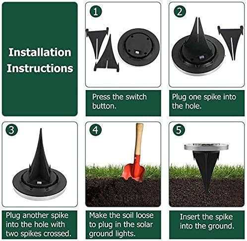Aogist 12 Pack Solar Disk Lights - 8 LED In-Ground Outdoor Landscape Lights for Pathway, Yard, Walkway, Patio, Lawn | Lumora