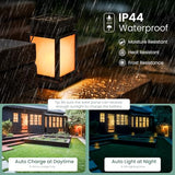 GIGALUMI Solar Lanterns Outdoor Waterproof 8 Pack Flame Effect Flickering