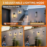 16 Inch Motion Sensor Dawn to Dusk Outdoor Sensor Light Fixture Anti-Rust Exterior Wall Lighting Waterproof Outdoor Wall Lantern for Porch Patio Front Door Garage
