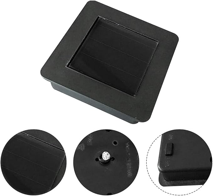 iayokocc Battery Box, Solar Lantern Light Replacement Top for Outdoor Hanging Lanterns, Square Solar Lamp Led Accessories for Garden Patio Walkway Yard(Size:2pcs)