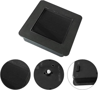 iayokocc Battery Box, Solar Lantern Light Replacement Top for Outdoor Hanging Lanterns, Square Solar Lamp Led Accessories for Garden Patio Walkway Yard(Size:2pcs)