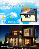 Solar Lights Outdoor Waterproof [3 Pack/140LED], Warm White Motion Sensor Lights Dusk to Dawn, 3 Modes Solar Fence Security Lighting for Wall Garden Yard Stair Outside