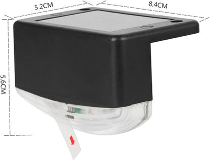 NUOBESTY 4pcs Solar Pathway Lights Step Lights for Garden Easy Install Landscape Lighting