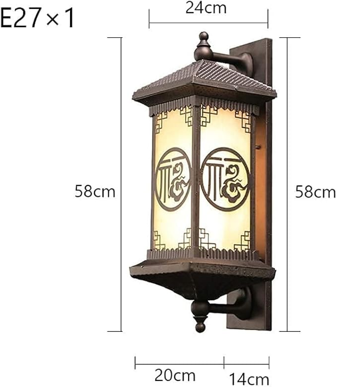 BTZHY Outdoor Lamp Post Light Victoria Large Outdoor Wall Light 58 cm V-intage Wall Mount Lamp Waterproof Exterior | Lumora
