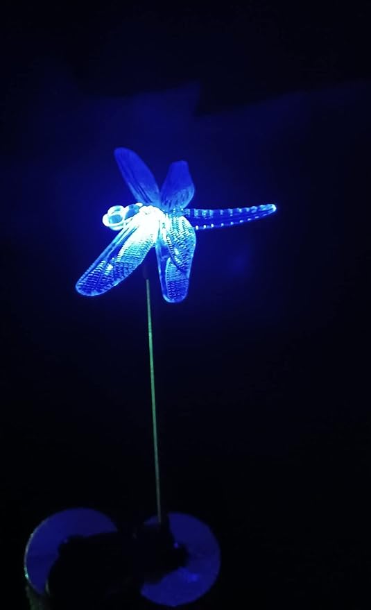 Starry Illuminate 1 PCS Solar Color Changing Style Garden Stake Light Pathway Stake Light (Dragonfly)