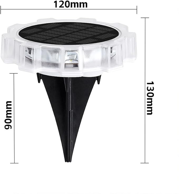 Solar Lights Outdoor 2 Pack, IP65 Waterproof RGB Multi-Color Auto On/Off LED Fence & Ground Lights for Garden, Pathway, Patio, Deck Landscape Lighting
