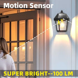 DERAYSION 4 Pack Solar Porch Lights Outdoor, Solar Wall Lights Outdoor
