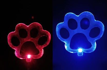 Starry Illuminate 2 PCS Solar Color Changing Puppy Paw Dog Paw Style Garden Stake Light, Clear
