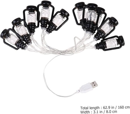 Led String Lights for Decorative Mason Jar Warm Edison Kerosene Bottle Light Energy-efficient USB-Powered for Holiday Decor