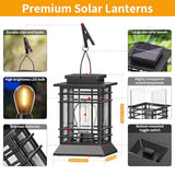 Solar Lanterns Outdoor Waterproof, Hanging Solar Lights for Outside 4 Pack