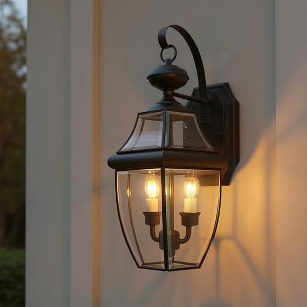 Urban Ambiance Luxury Colonial Outdoor Wall Light, Large Size: 20" H x 10.5" W, with Tudor Style Elements | Lumora