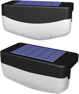 Luxshiny 2pcs Solar Stair Lights Outdoor LED Deck Lamp for Steps Fence Handrail Weather-Resistant Solar Decks Light | Lumora