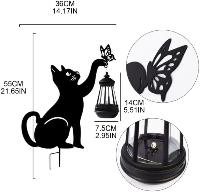 Outdoor Black LED Solar Lawn Lamp for Halloween Christmas New Year Wedding Party Solar Pathway Lamp Waterproof Solar Accent Light